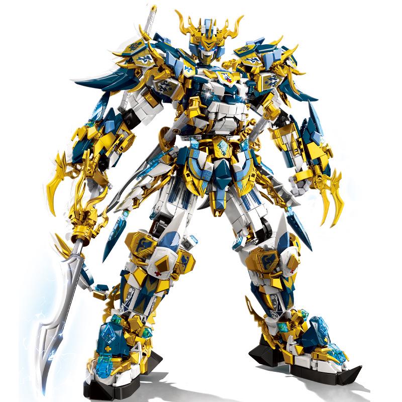 Le Yi 62030-37 Guan Yu Azure Dragon & Zhao Yun White Tiger Mecha Building Block Toy