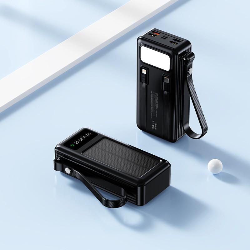 Solar-Powered 20,000mAh Power Bank with Large Capacity and Display – Ideal Holiday Gift