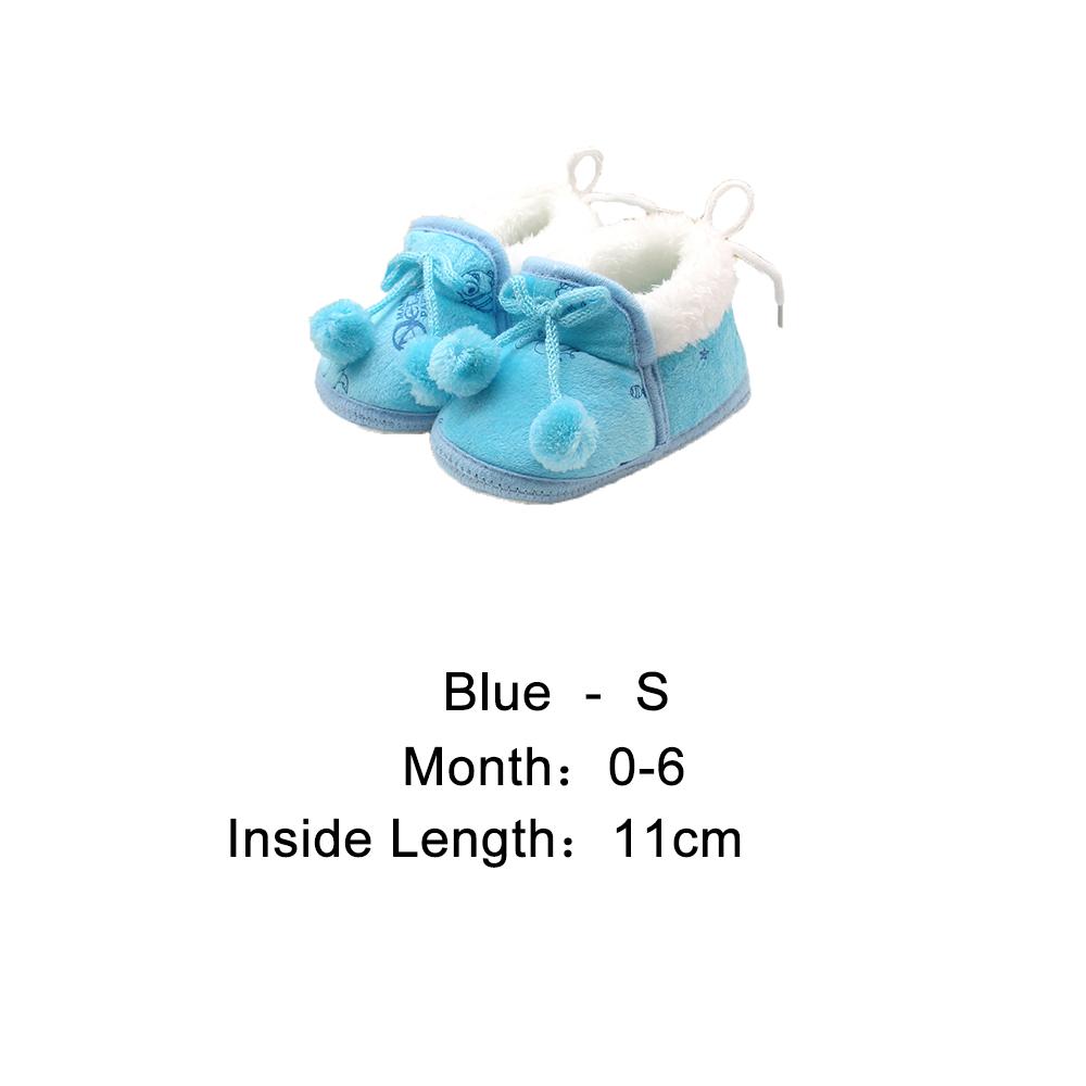 

Toddler Infant Soft Soled First Walkers Bowknot Baby Shoes Winter Boots S