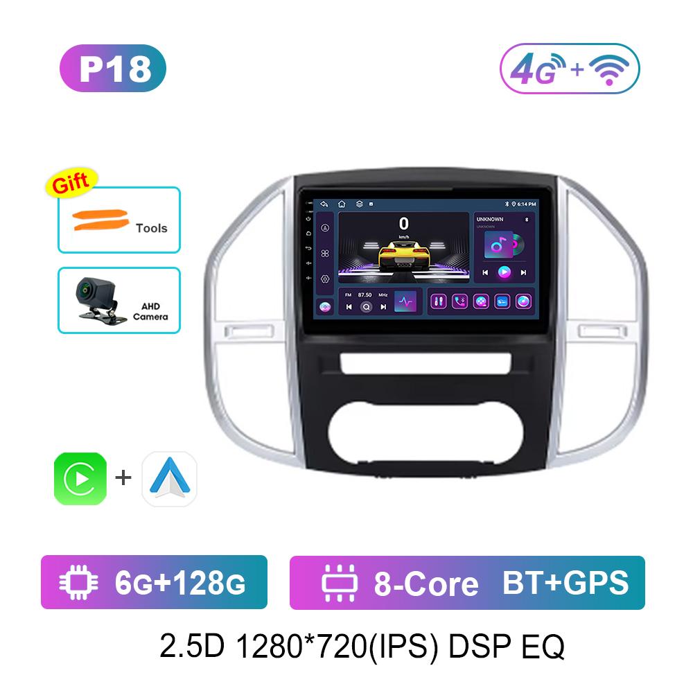 10.1'' Android OS Carplay Car Radio Multimedia Player for Mercedes Benz Vito 3 2014 - 2020 GPS Navi WiFi HD Screen 4G Auto Tools