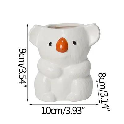 

Koala Flower Pots Home Gardening Decoration Creative Animal Statue Ceramic Flowerpot Miniature Potting Desktop Decoration