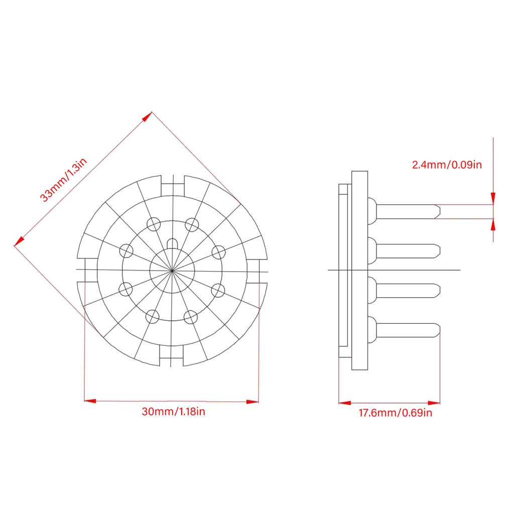 Premium Bakelite 8Pin Vacuum Tube Base High Temperature Resistance Secure Connection Sound Systems