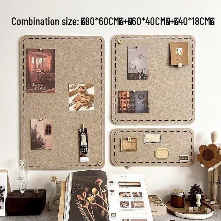 Self-Adhesive Felt Photo & Message Board: No-Punch Wall Display for Kindergarten & Cultural Decor