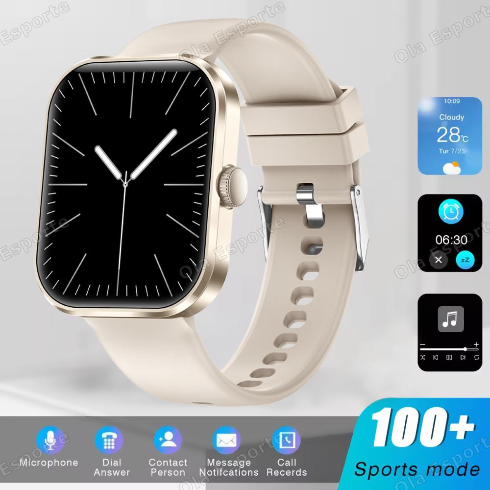 New Smart Watch Full Touch Screen Bluetooth Call AI Voice Heart Rate Waterproof Watches Sport Bracelet Smartwatch Women Men