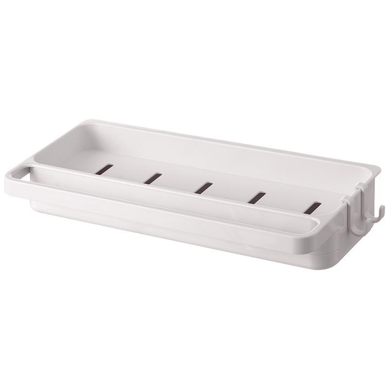 Wall-Mounted Kitchen Sponge Holder & Dish Soap Shelf with Drip Tray
