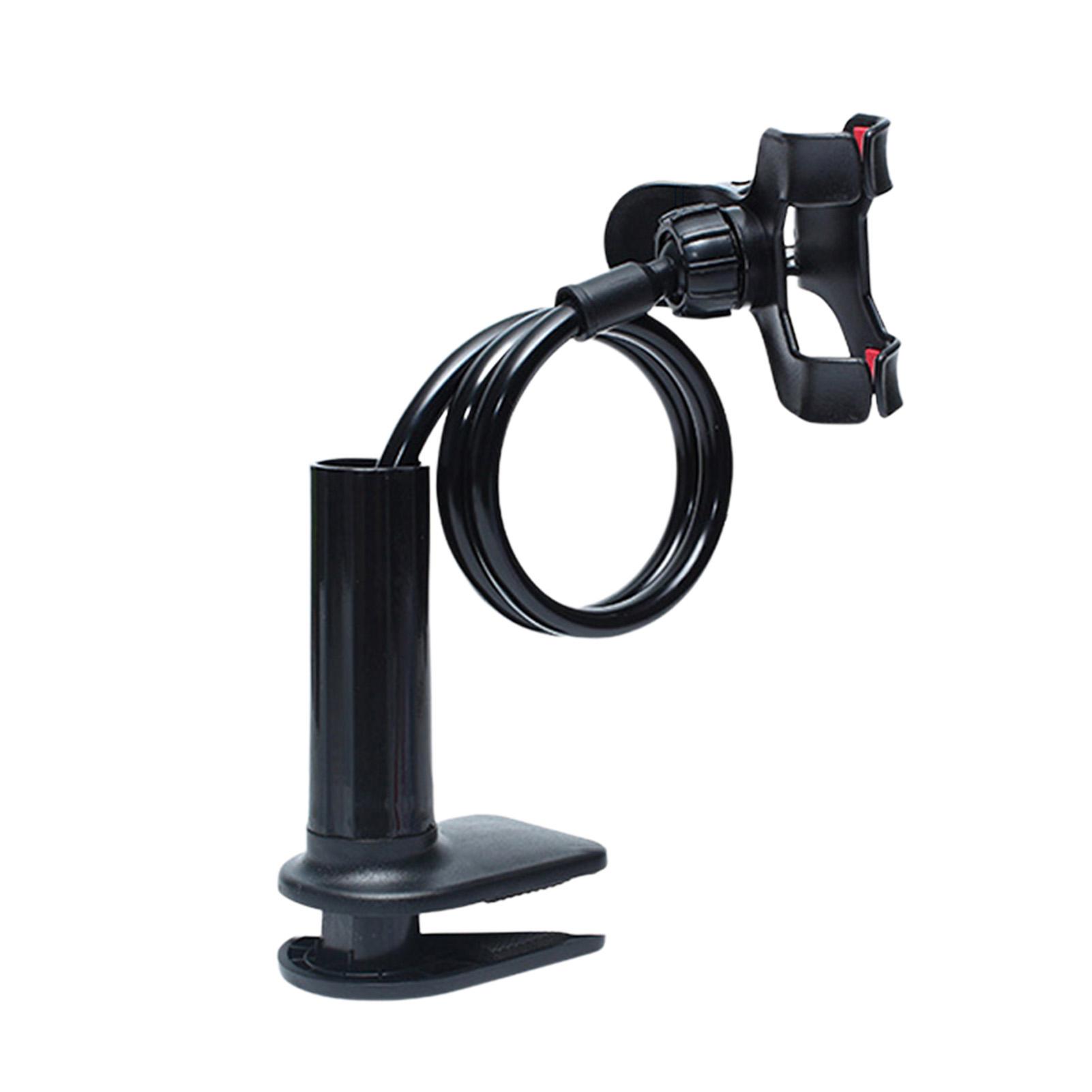 Universal 360° Flexible Cell Phone Holder Arbitrarily Curved Clamp on Desk Mobile Phone Stand for Desk Clip Bracket Clamp Stand чёрный