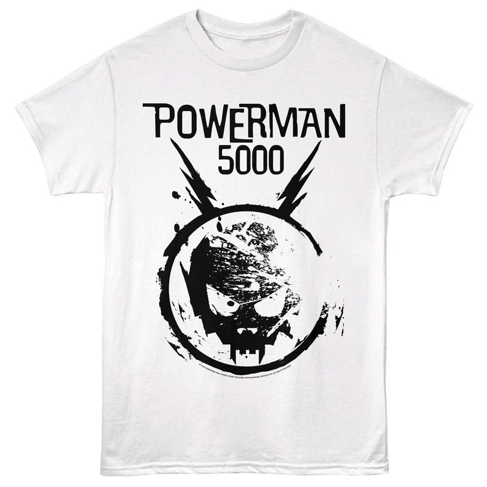 Powerman 5000 Black Skull Logo Men s T shirt 4XL