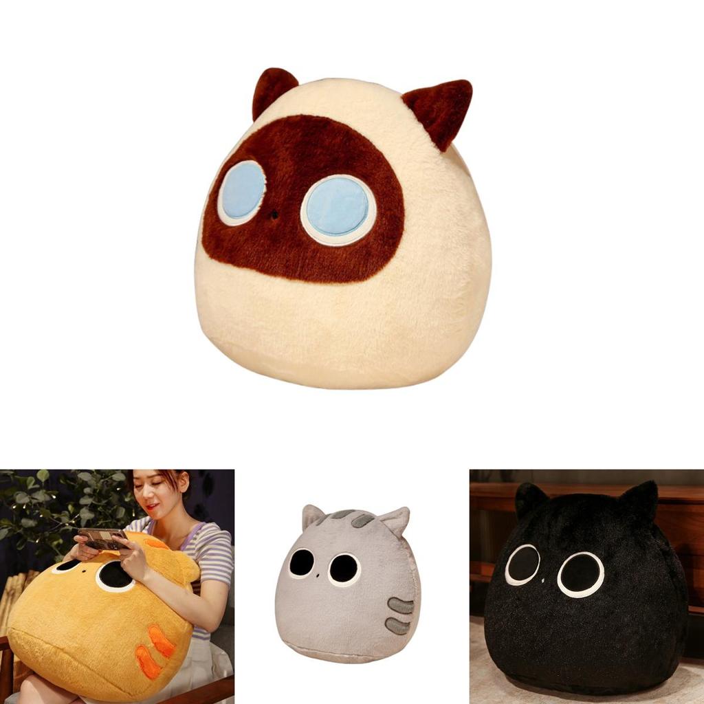 Cute Black Cat Dumpling Pillow Plush Toy Stuffed Animal Doll