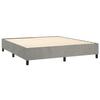 Maison Exclusive - Sommier à lattes de lit et matelas Gris clair 160x200cm Velours
