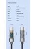 Toocki 100W C-C Super Fast Charging Transparent Display Data Cable for Huawei, Apple, Xiaomi.