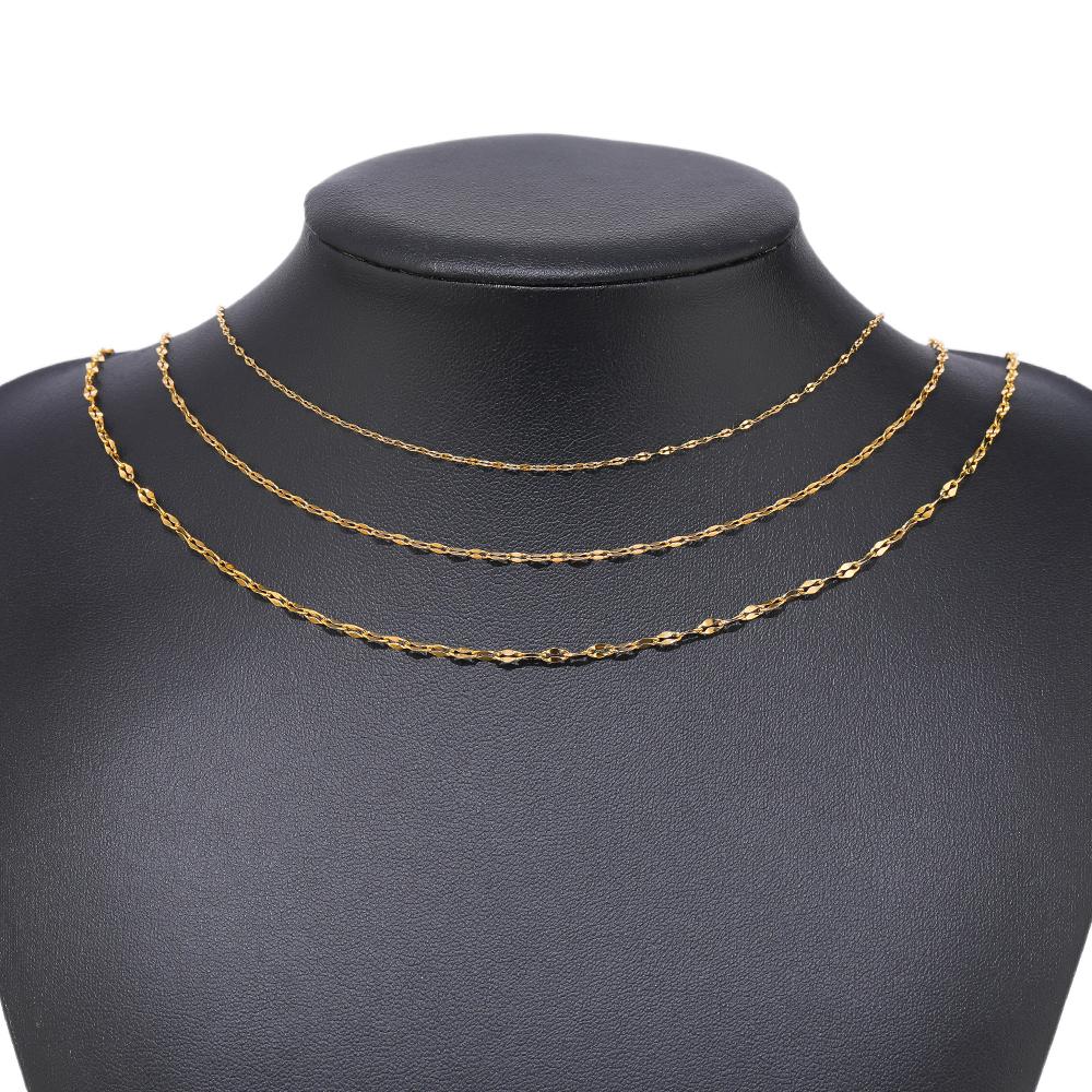 2 Meters Stainless Steel Gold Flat Oval Filled Cable Chains for DIY Necklace Making Jewelry Making Findings Bracelet Supplies