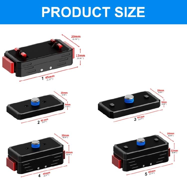 Universal Quick Release Adapters for Camera Aluminum Magnetic Base Mount With 1/4 Tripods Screw