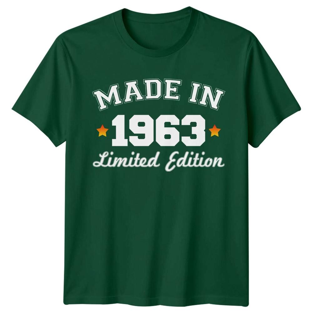 Made In 1963 Unisexs T Shirt 63rd Birthday Gift Vintage Limited Edition S