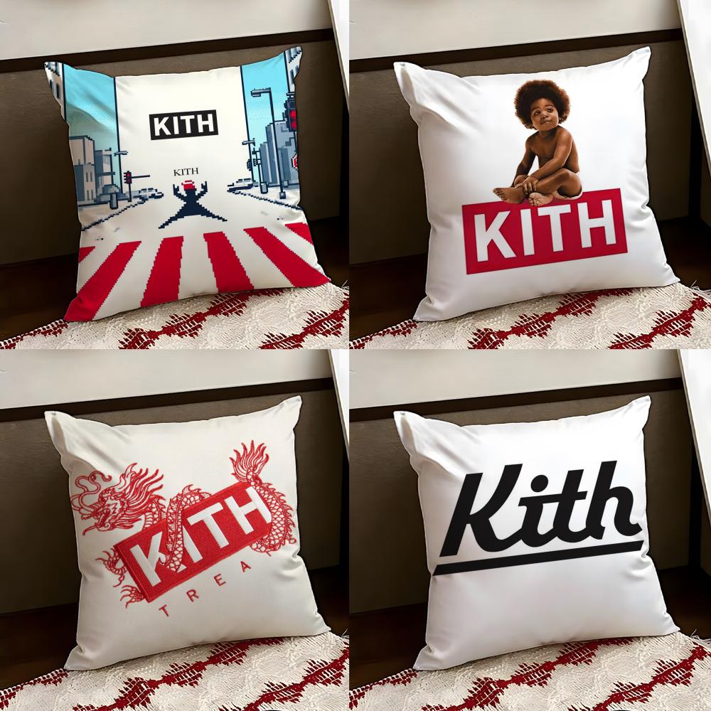 Classic Logo KKITH Cushion Cover Reversible Soft Durable Pillow Cover Home Car MultiScene Use for Daily Comfort