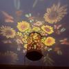 Colorful Sunflower Shadow Solar Lantern Outdoor Led Decor Light For Pathway Lawn Garden Patio Yard Home Night Lighting