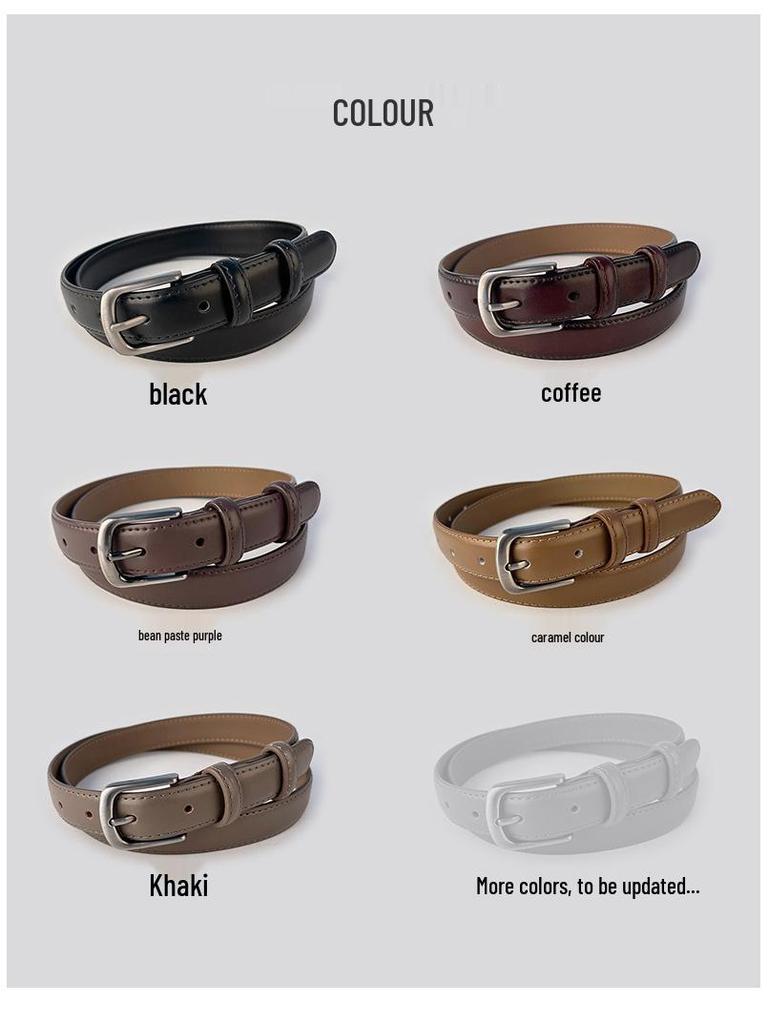 Women's Retro Casual Genuine Leather Belt: Versatile Cowhide Waist Belt