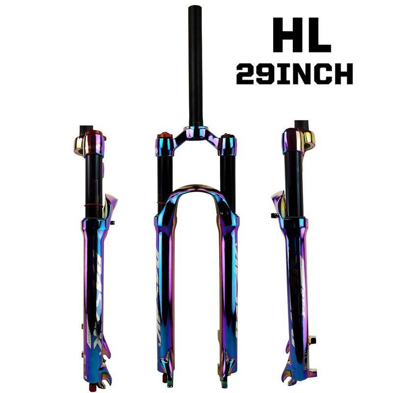 PASAK Aluminum Alloy MTB Bicycle Fork Supension Air 26/27.5/29er Inch Mountain Bike 32RL100mm Fork For A Bicycle Colour Plating