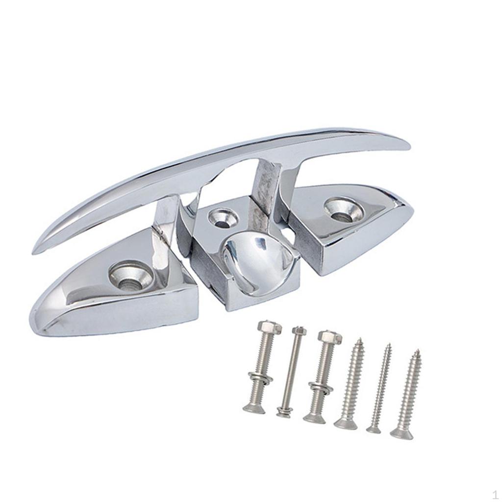 Boat Folding Cleat Accessory Hardware Convenient Easy To Install Rope Stainless Steel for