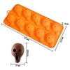 Halloween Candy Chocolate Molds 3D Skull Pumpkin Witch Hat Bat Spider Shape for Baking Chocolate Jelly Gummy Dessert