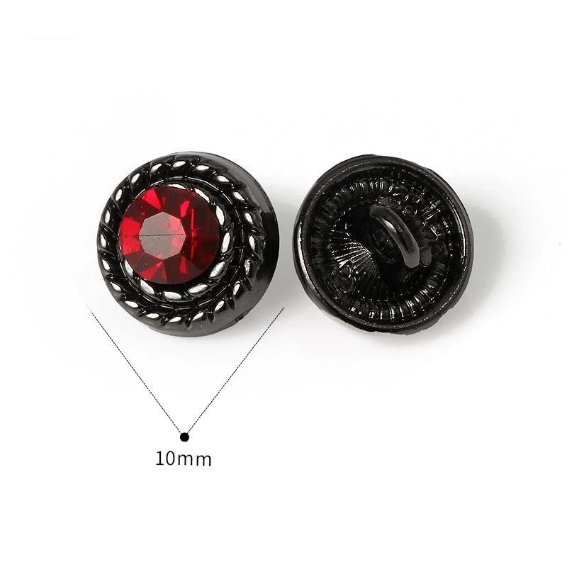 2Pcs Square Diamond Buttons Alloy Coloured  Hand-Sewn Buttons Spot Wholesale Diy Coat High-Grade Button Decorat