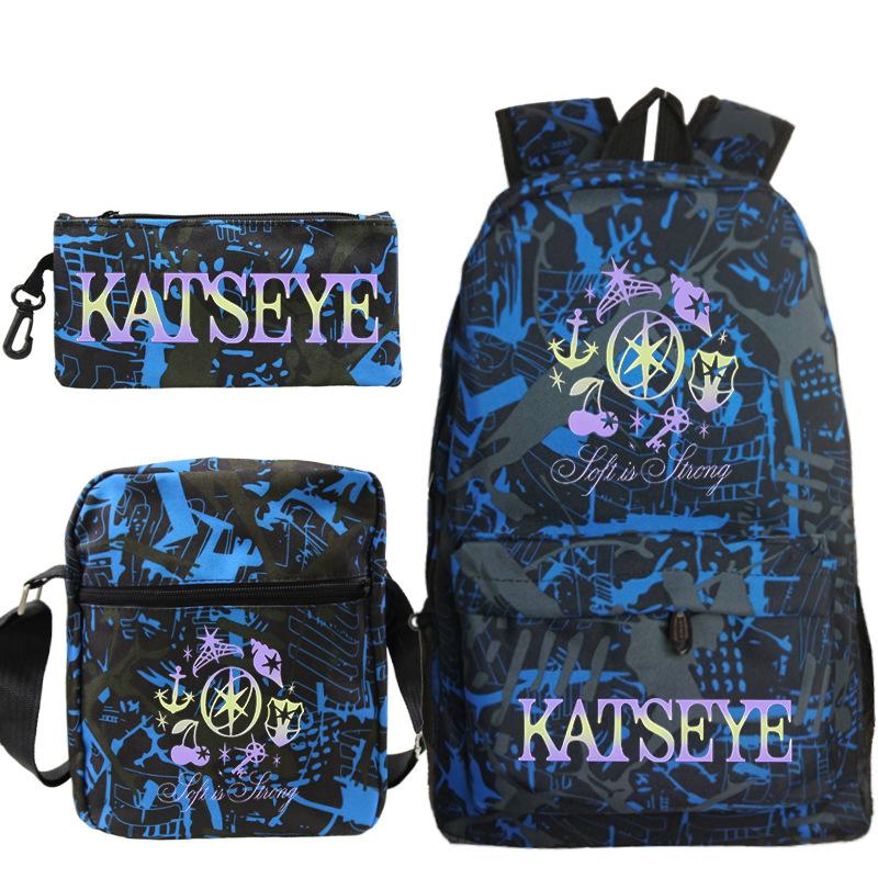 3pcs Girl Group Katseye Printed Children Backpack Set Boys Girls Schoolbag Students Lightweight Backpacks Back To School Gift