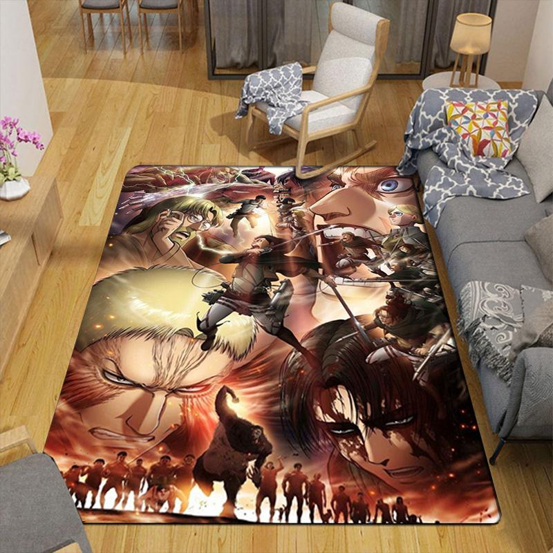 Attack On Titan Rug Floor Mat for Living Room or Bedroom Soft and Comfortable Carpet a Gift for Birthday and Holiday.SFF0917225