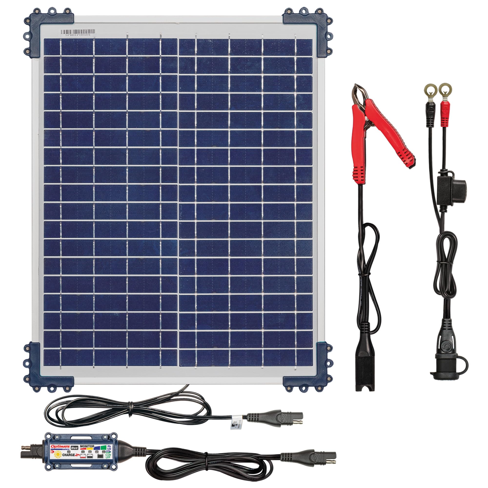 TecMATE OptiMATE Solar Charger 20W DUO for and Industrial Compatible with 12V Lithium Iron Phosphate Features Regenerative OptiMate and Diagnostic bag