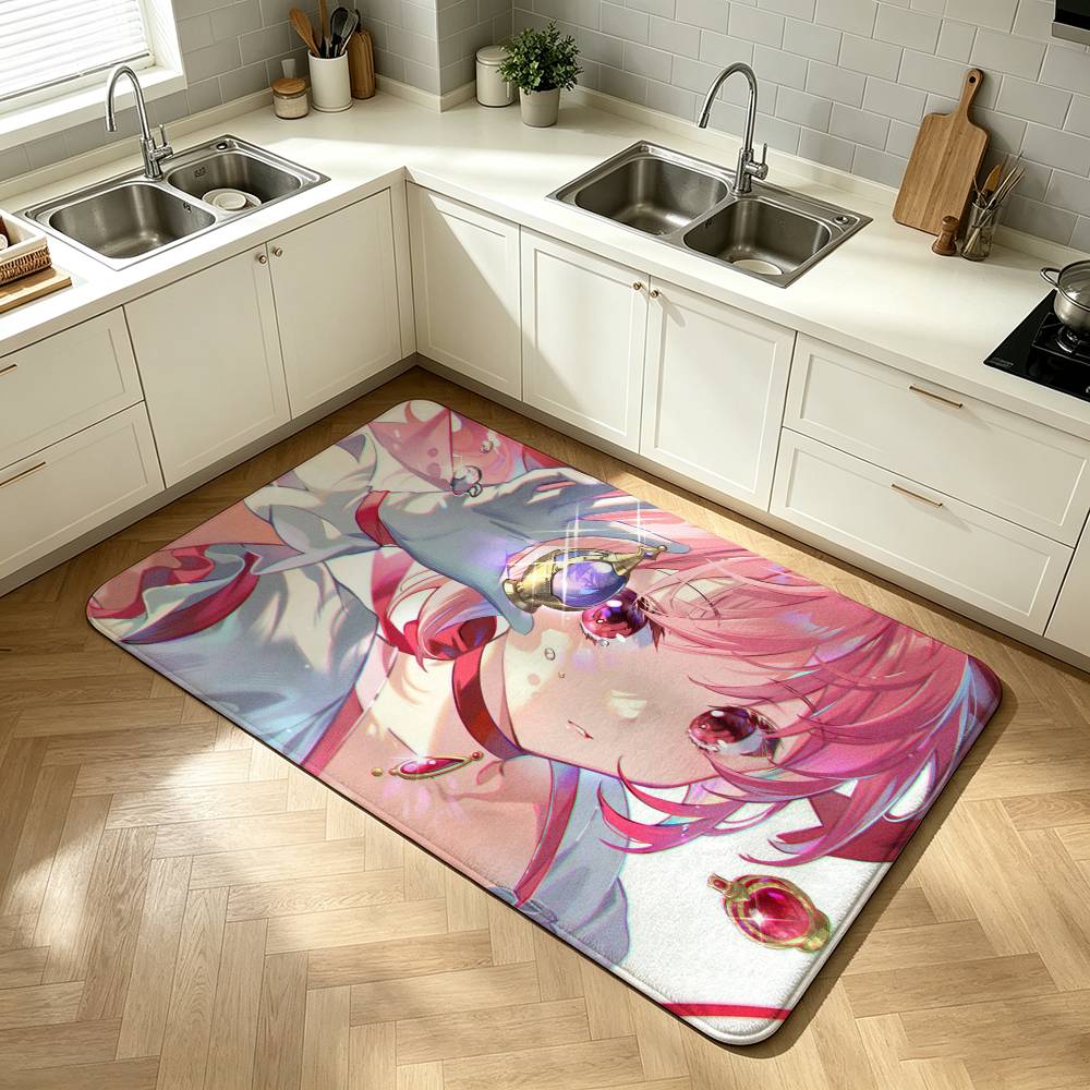P-Puella M-Magi Madoka M-Magica Shower Room Absorbent Small Floor Mat Soft Comfortable Decorative Foot Mat
