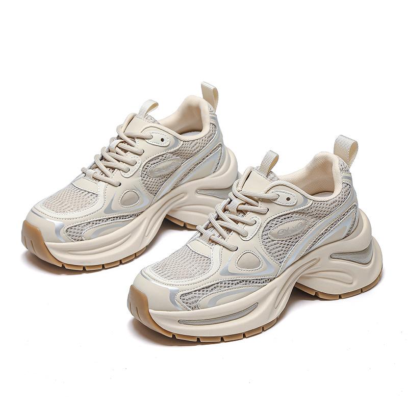 Dad shoes women's spring and summer thick-soled casual sports shoes women's mesh breathable height increase lightweight soft-soled non-slip running s