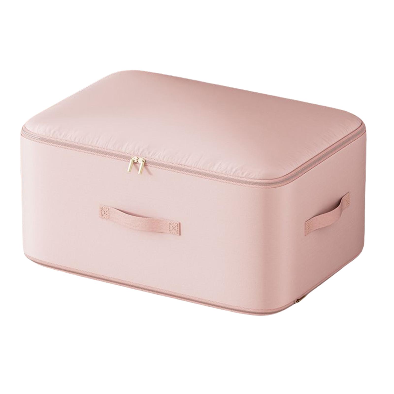 

Самосжимающийся органайзер Большая емкость Сумка для хранения Экономия места Упаковочные кубики Сверхпрочная сумка для переезда для одеял розовый