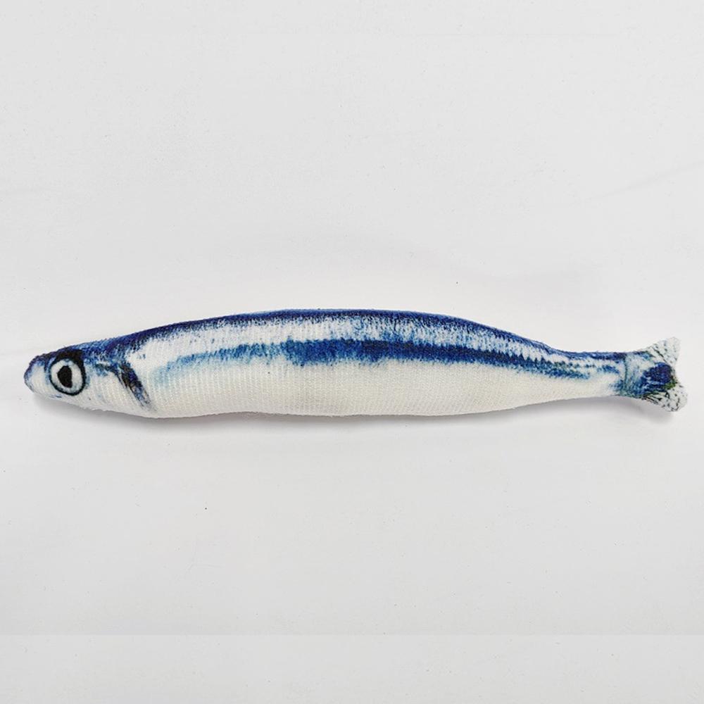 3D Fish Shaped Simulation Interactive Cat Toy Soft Plush Interactive Chew Toy for Cats Funny Teasing Doll Pet Supplies