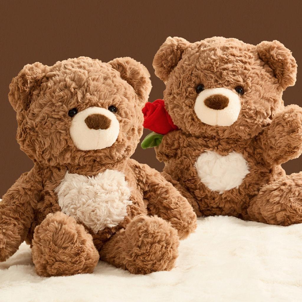 Bear Rose Teddy Plush Toy Cartoon Stuffed Animal Doll Cute Kids Gift Birthday