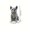 1 süße Dackel- und Französische Bulldoggen-Statue – dekorative Gartenskulptur aus Kunstharz – Heimdekoration für Tierliebhaber – einzigartiges Geschenk