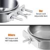Bird Feeding Dish Screw On Cupshanging Stainless Steel Parrot Cage Feeder