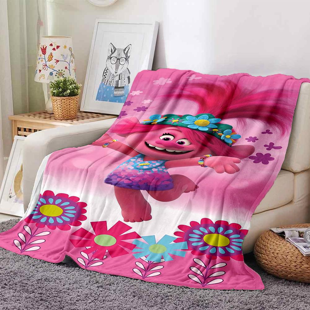 1Pc Pink Hair Adventure Blanket For Couch Bed Plush Cozy Fuzzy Blanket Super Soft Warm Blankets For Fall And Winter 091849