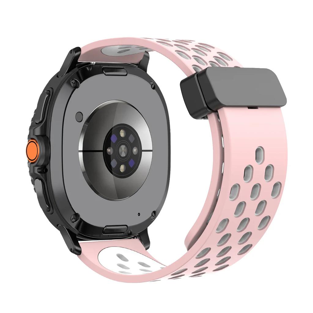 Magnetický řemínek pro Samsung Galaxy Watch 8 Classic 46mm Silikonový Sportovní Prodyšný Correa Náramek Galaxy Watch 8 44mm 40mm Řemínek