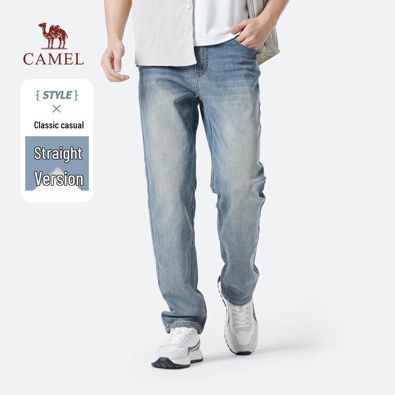 CAMEL Men's Straight Fit Stretch Denim Jeans M15BA1S079