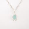 Aqua Chalcedony Gemstone 925 Sterling Silver Jewelry Handmade Designer Pendant PP-6-15