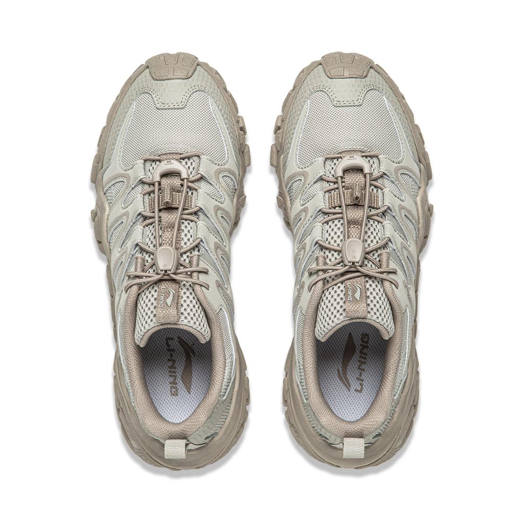 Li Ning Sand Dune Cushioning Slip Resistant Abrasion Resistant Support Low Top Outdoor Shoes Women's Dusty Gray Green AGCW094-2