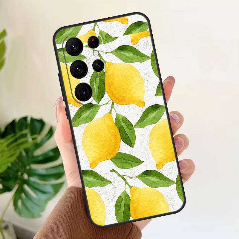 Lemon Fruit Case For Samsung Galaxy S22 Ultra S20 FE S21 FE S8 S9 S10 Plus Note 10 20 S23 Ultra Cover