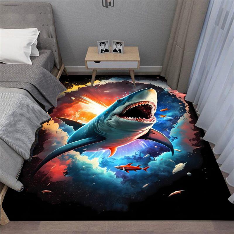 Terrifying Great White Shark White Shark White Death Carpet Floor Mat Adds a Great Focal Point To Any Space