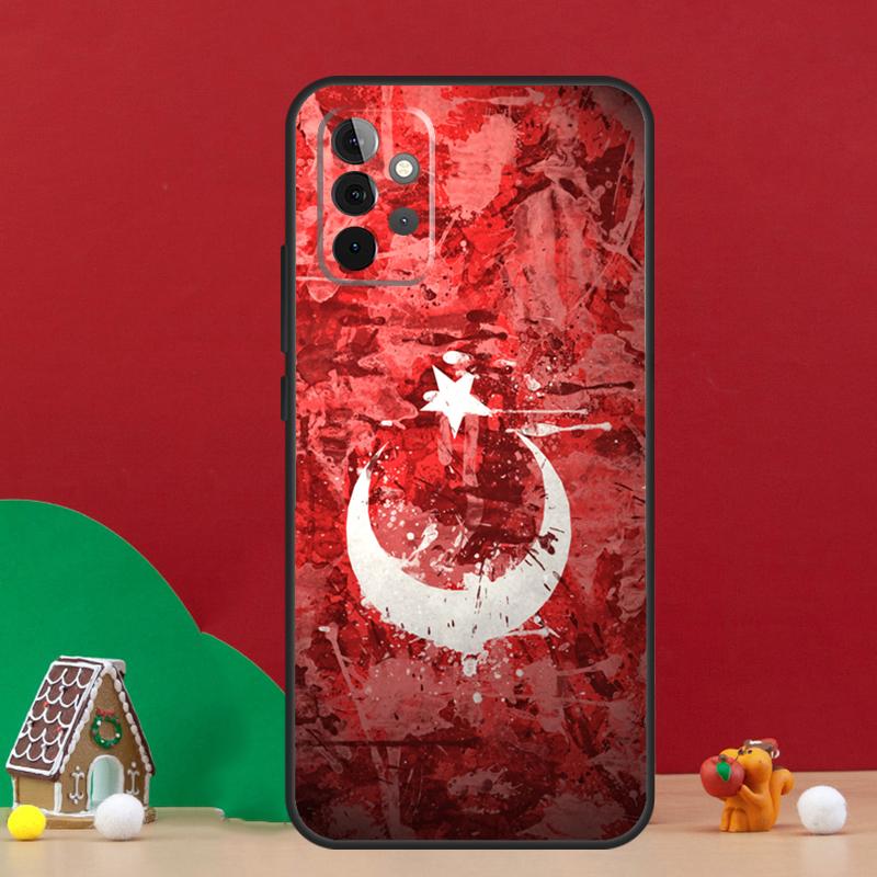 Republic of Turkey Realistic Flag Case For Samsung Galaxy A54 A06 A16 A26 A36 A56 A53 A32 A52 A33 A13 A55 A35 A15 A14 A34 A17