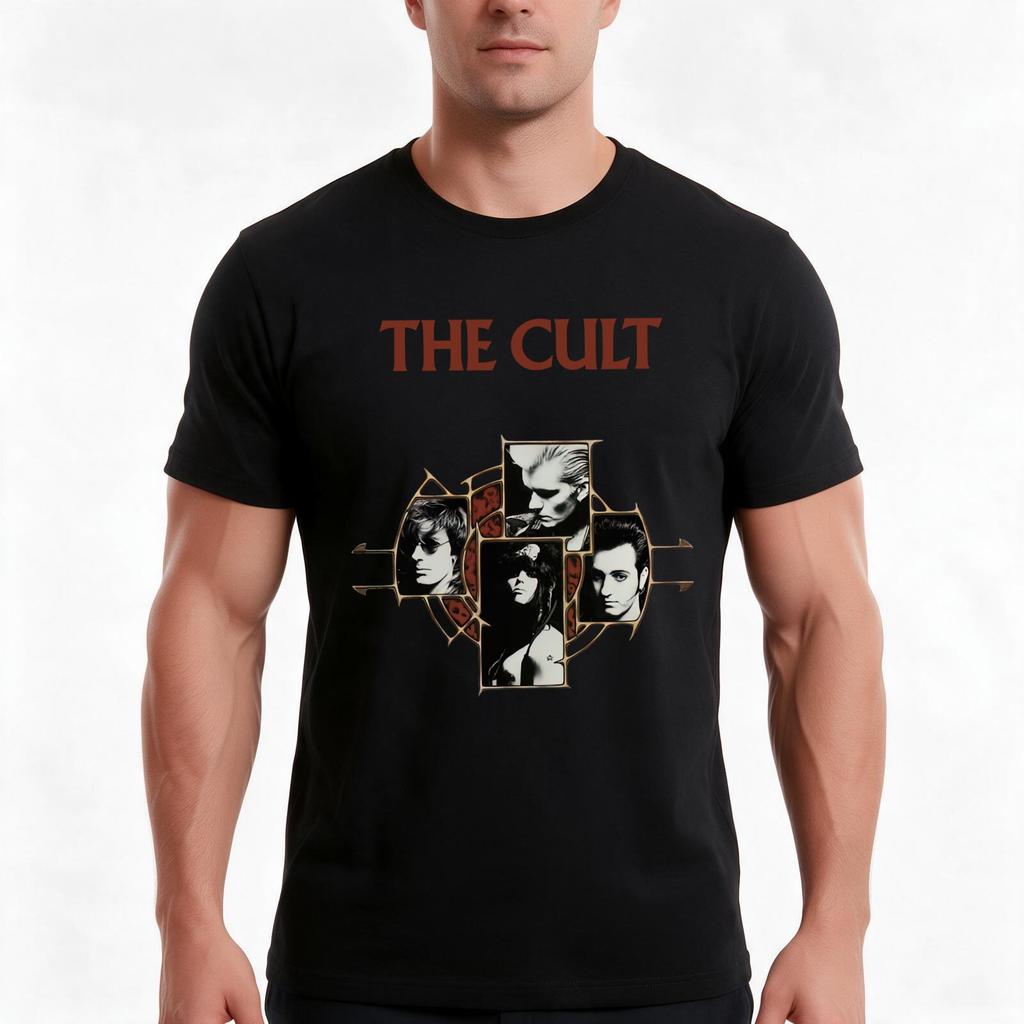 The Cult Electric British Rock Band 1987 Tshirt Summer Casual Cotton Tee Oversized Streetwear Tops Vintage Graphic Print