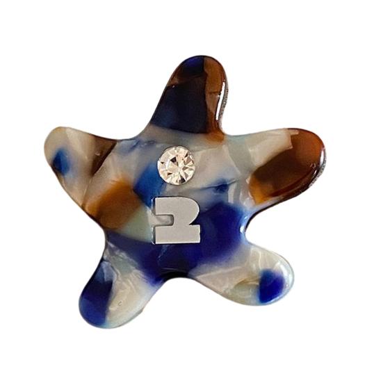 Girl Hairpin Acetic Acid Starfish Shape Hair Clip Stable Anti-Slip Design Side Bang Hair Pin Lightweight Hair Accessory