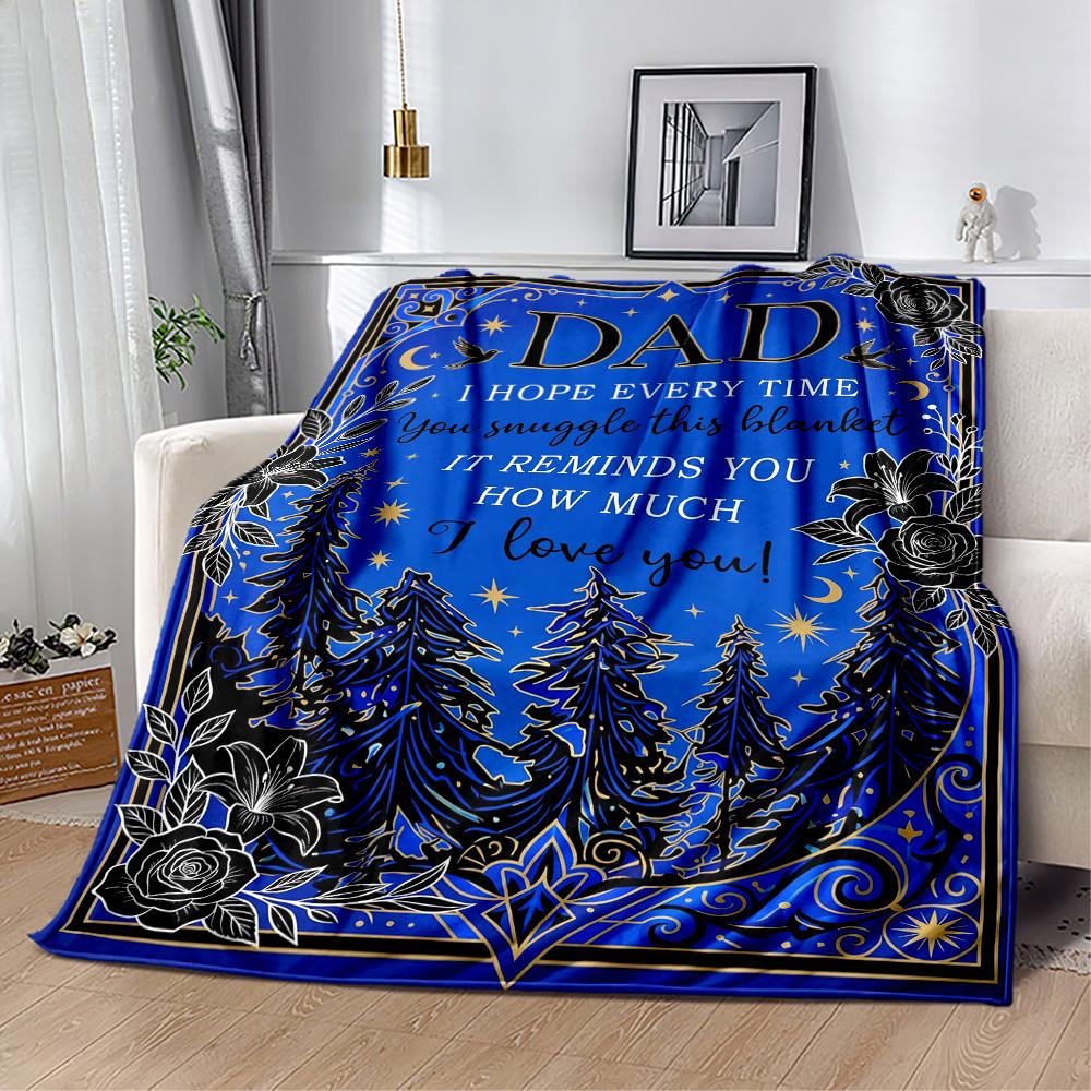 Love Letter To Dad Flannel Blanket-Soft and Suitable for Sofas,Beds,Offices,Travel,All Seasons,Great Gift for Holidays and Birthdays.