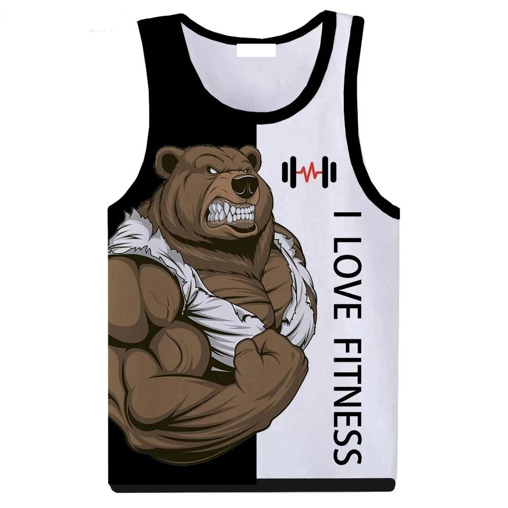 Summer Printed Tank Top for Men, Fitness Tank Top, Casual Quick-drying Sports Tank Top