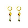 European and American Retro Beaded Tassel Earrings - Elegant Light Luxury Design