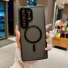 KEYSION Luxury Matte Translucent Magnetic Case for Samsung Galaxy S23 S24 Ultra 5G S23+ S24 FE Shockproof Armor Phone Cover