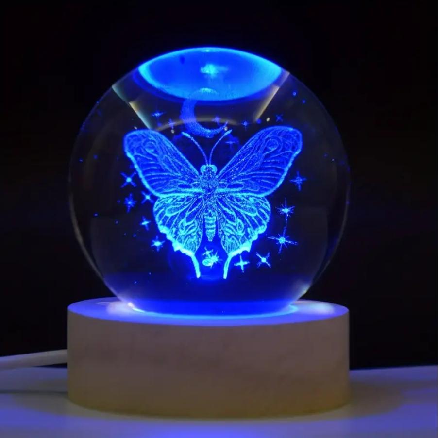 

Окружающий свет Сатурн 3D Сфера Лампа Солнечная система Хрустальный шар с многоцветной светодиодной подставкой Ночник Подарки День рождения