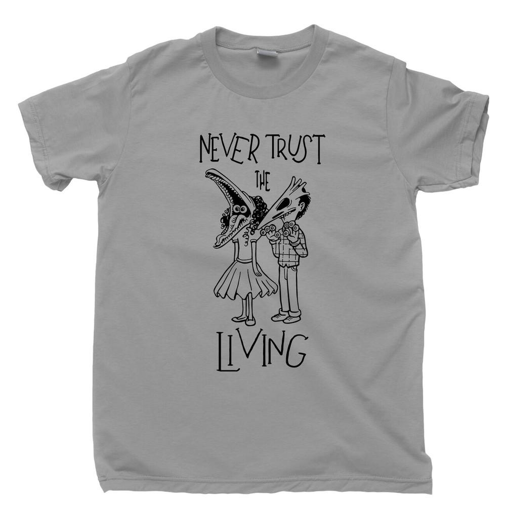 

Никогда не доверяй живым футболка Beetlejuice Lydia Deetz Тим Бертон фильм DVD футболка L